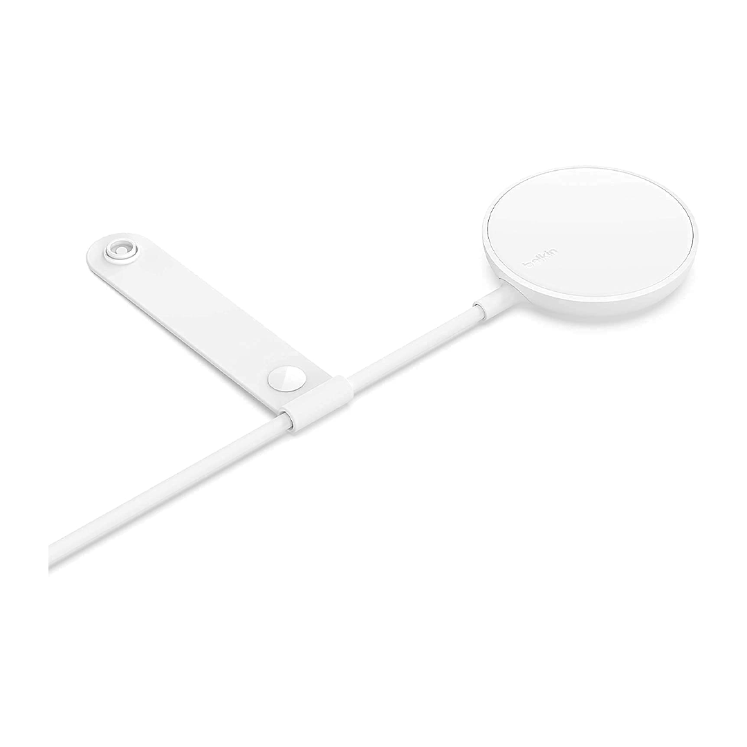 Belkin Magnetic MagSafe Compatible Fast Wireless Charging pad (for iPhone, AirPods Pro and AirPods with Wireless Charging Case) - White in Qatar Belkin Magnetic MagSafe Compatible Fast Wireless Charging pad (for iPhone, AirPods Pro and AirPods with Wireless Charging Case) - White in Qatar